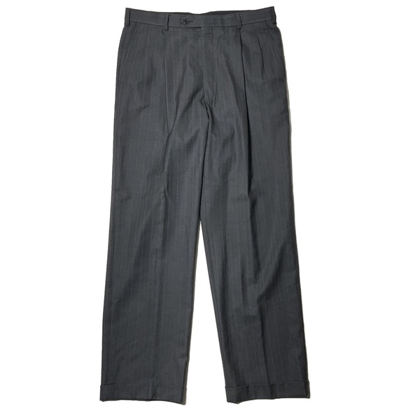 Brooks Brothers Madison Fit 1818 Wool 3 Button Suit Gray / Blue Pinstripe 43 L - Picture 3 of 14